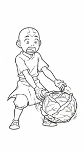 tranh tô màu Aang cho bé 8 tuổi