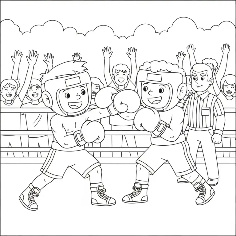 Tranh tô màu Boxing
