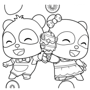 tải hình tô màu Kiki và Miumiu cho bé 5 tuổi