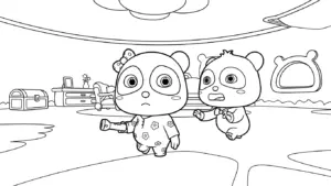download tranh tô màu Kiki và Miumiu miễn phí