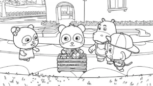 hình tô màu Kiki và Miumiu cho bé 6 tuổi