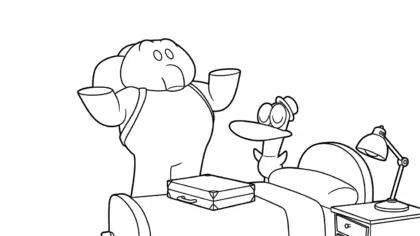 in tranh tô màu Tranh tô màu Pocoyo cho bé