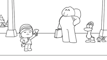 in hình tô màu Tranh tô màu Pocoyo cho bé 5 tuổi