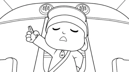 file tranh tô màu Tranh tô màu Pocoyo cho bé in