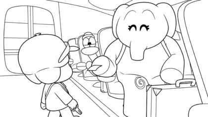 in tranh tô màu Tranh tô màu Pocoyo cho bé