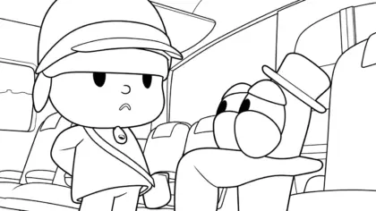 hình tô màu Tranh tô màu Pocoyo cho bé 3 tuổi