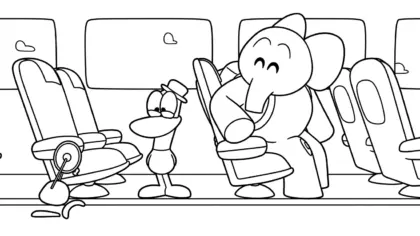tải tranh tô màu Tranh tô màu Pocoyo cho bé 3 tuổi