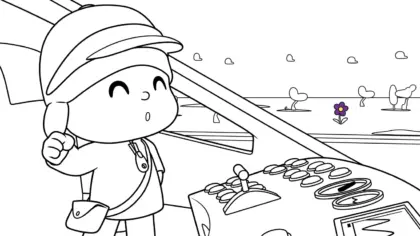 tranh tô màu Tranh tô màu Pocoyo cho bé 6 tuổi