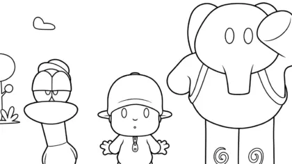 tải hình tô màu Tranh tô màu Pocoyo
