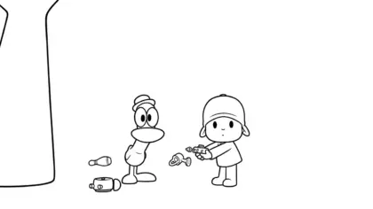 tranh tô màu Tranh tô màu Pocoyo in ngay