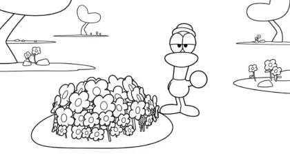 hình tô màu Tranh tô màu Pocoyo cho bé 7-8 tuổi