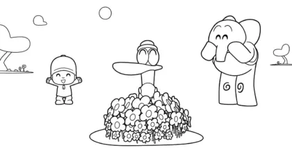 tải file hình tô màu Tranh tô màu Pocoyo