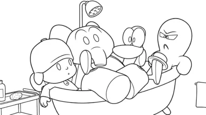 hình tô màu Tranh tô màu Pocoyo cho bé 7 tuổi chất lượng cao