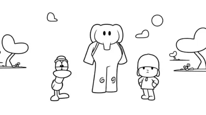 tranh tô màu Tranh tô màu Pocoyo cho bé