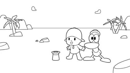 tải hình tô màu Tranh tô màu Pocoyo chất lượng cao