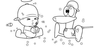 in hình tô màu Tranh tô màu Pocoyo cho bé 5 tuổi