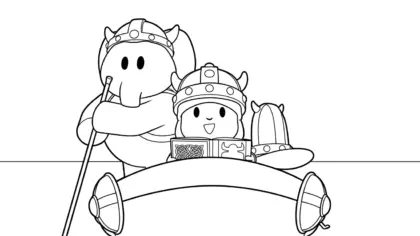 tải hình tô màu Tranh tô màu Pocoyo cho bé 8 tuổi