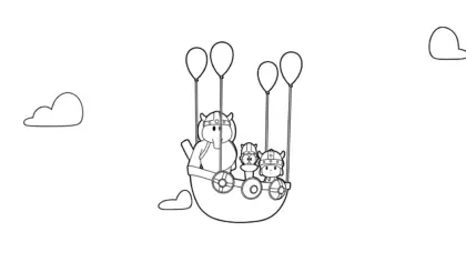 hình tô màu Tranh tô màu Pocoyo cho bé 7-8 tuổi