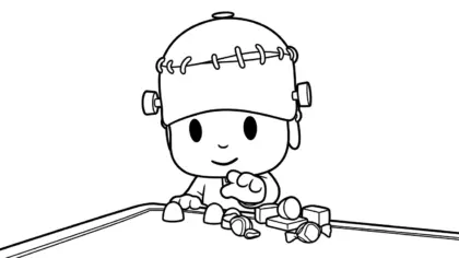 hình tô màu Tranh tô màu Pocoyo cho bé 7 tuổi chất lượng cao