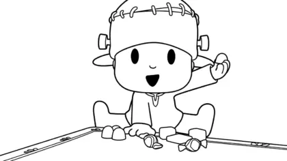 tải file tranh tô màu Tranh tô màu Pocoyo