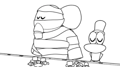 in tranh tô màu Tranh tô màu Pocoyo cho bé 6 tuổi