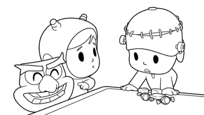 download tranh tô màu Tranh tô màu Pocoyo chất lượng cao