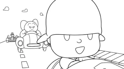 tải tranh tô màu Tranh tô màu Pocoyo