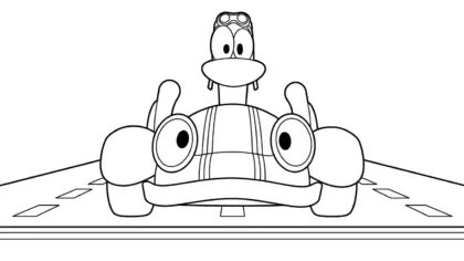 in tranh tô màu Tranh tô màu Pocoyo