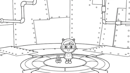 tải hình tô màu Tranh tô màu Pocoyo