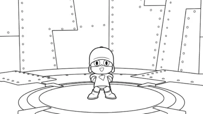 hình tô màu Tranh tô màu Pocoyo cho bé 3 tuổi