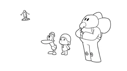 tranh tô màu Tranh tô màu Pocoyo cho trẻ em