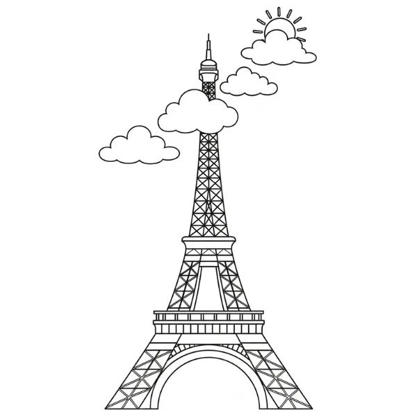 Tranh tô màu Tháp Eiffel