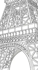 download tranh tô màu Tháp Eiffel miễn phí