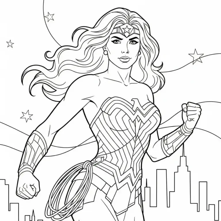 Tranh tô màu Wonder Woman