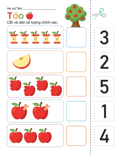 tải tranh tô màu cán dán số cho bé 3 tuổi