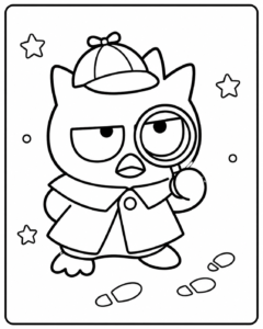 in hình tô màu Bad Badtz-Maru cho bé 7 tuổi