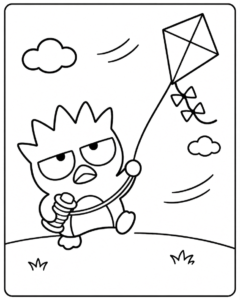 file pdf hình tô màu Bad Badtz-Maru cho bé
