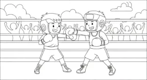 tải tranh tô màu tranh tô màu Boxing cho bé miễn phí
