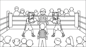 hình tô màu tranh tô màu Boxing cho bé