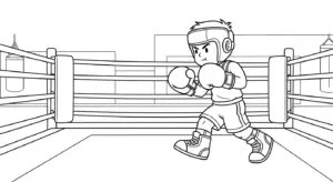 file pdf tranh tô màu tranh tô màu Boxing cho bé
