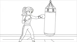 tải tranh tô màu tranh tô màu Boxing cho bé miễn phí