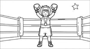 tải tranh tô màu tranh tô màu Boxing cho bé miễn phí