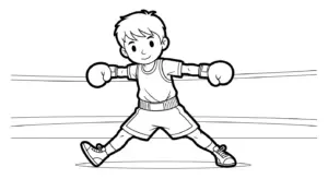 tải hình tô màu tranh tô màu Boxing cho bé 3 tuổi