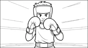 file pdf tranh tô màu tranh tô màu Boxing cho bé