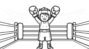 in tranh tô màu tranh tô màu Boxing cho bé 3 tuổi