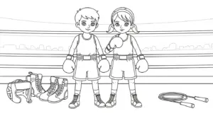 hình tô màu tranh tô màu Boxing pdf