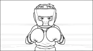 tranh tô màu tranh tô màu Boxing cho trẻ em
