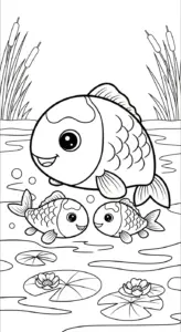 tải tranh tô màu tranh tô màu Cá Koi cho bé miễn phí