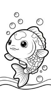 in tranh tô màu tranh tô màu Cá Koi cho bé 5 tuổi