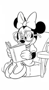 tải tranh tô màu tranh tô màu Chuột Minnie cho bé 7 tuổi